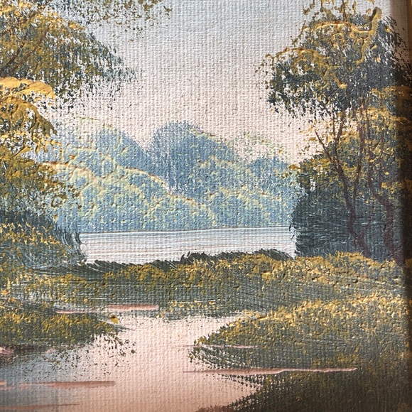 Vintage Landscape Oil Painting Gold Ornate Frame - Picture 3 of 6